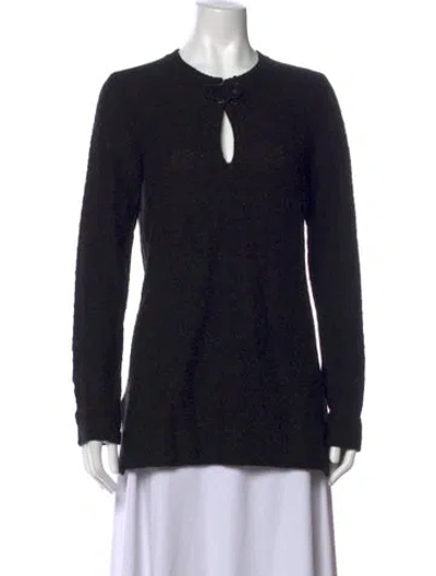 Pre-owned Tory Burch Crew Neck Sweater In Black