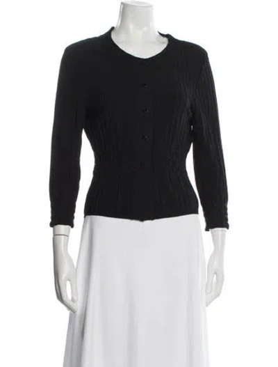 Pre-owned Tory Burch Crew Neck Sweater In Black