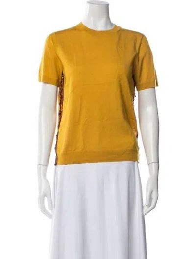 Pre-owned Tory Burch Crew Neck Sweater In Gold