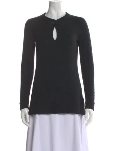 Pre-owned Tory Burch Crew Neck Sweater In Gray