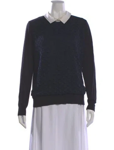 Pre-owned Tory Burch Crew Neck Sweater In Gray