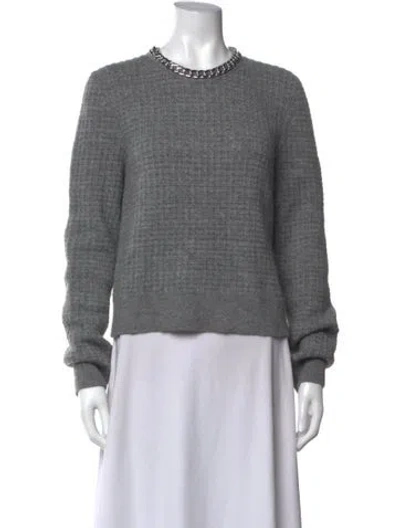 Pre-owned Tory Burch Crew Neck Sweater In Grey