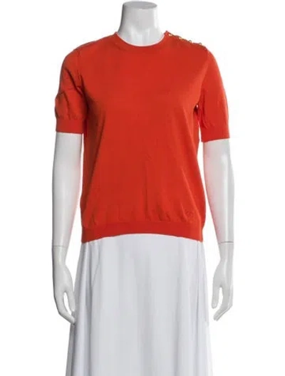 Pre-owned Tory Burch Crew Neck Sweater In Orange