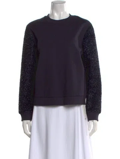 Pre-owned Tory Burch Crew Neck Sweater W/ Tags In Blue