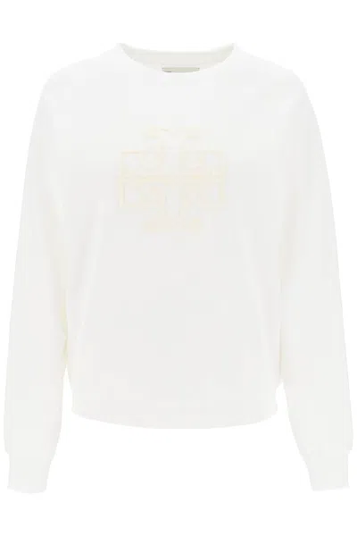 Tory Burch Logo Detailed Crewneck T In White