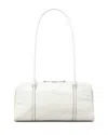 Tory Burch Small Crinkle Leather Marshmallow Satchel In White