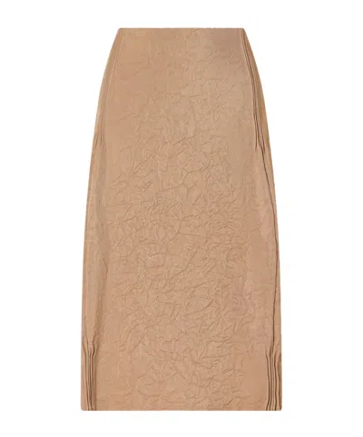 Tory Burch Crinkled-satin Skirt In Multi