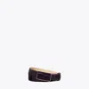 Tory Burch Croc Embossed Plate Belt In Pansy Purple