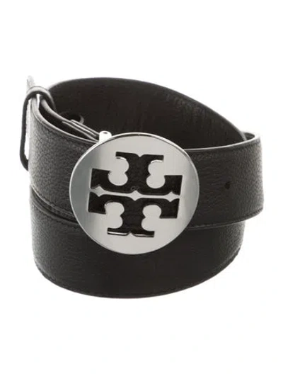 Pre-owned Tory Burch Crocodile Belt In Black