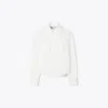 Tory Burch Cropped Cotton Jacket In White