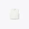 Tory Burch Cropped Cotton Top In White