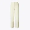 Tory Burch Contrast-cuff Trousers In Neutral