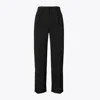 Tory Burch Cropped Crepe Pant In Black