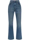 Tory Burch Cropped Denim Jeans In Blue