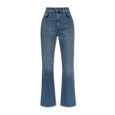 Tory Burch Cropped Flare Jean In Mdm Vntg Wsh