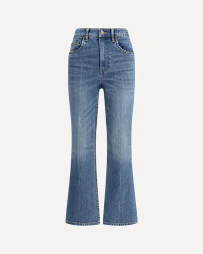 Tory Burch Cropped Flare Jeans In Blue