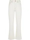Tory Burch Cropped Flare Jean In White