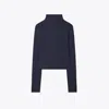 Tory Burch Cropped Jacquard Top In Blue