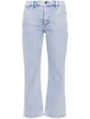 Tory Burch Cropped Kick Flared Jeans In Blue