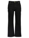 Tory Burch Low-waisted Kick Flare Jeans In Black