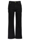 Tory Burch 'cropped Kick Flare' Jeans In Black