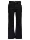 Tory Burch Low-waisted Kick Flare Jeans In Black