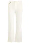 Tory Burch Stretch Denim Jeans In Off White