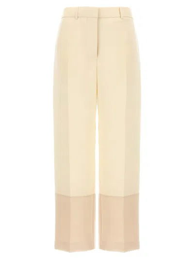 Tory Burch Cropped Pants In Neutral
