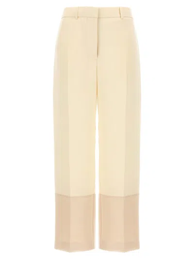 TORY BURCH CROPPED PANTS WHITE
