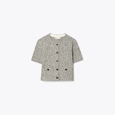 Tory Burch Cropped Tweed Cardigan