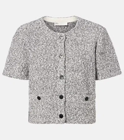 TORY BURCH CROPPED TWEED TOP