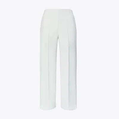 Tory Burch Cropped Twisted Pant In Face Side White/back Side Dark Birch