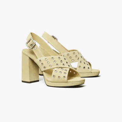 Tory Burch Cross-band Heeled Sandal In Multi