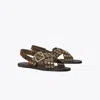 Tory Burch Cross-band Sandal In Brown