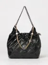 Tory Burch Fleming Distressed Mini Hobo Bag Shoulder Bags Black In Black