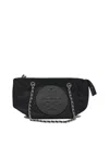 Tory Burch Ella Shoulder Bag With Chain Strap In Black