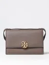 Tory Burch Miller Black Leather Crossbody Bag In Portobello