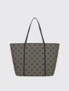 Tory Burch Embroidered Canvas T Monogram Shopping Bag