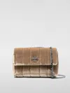 Tory Burch Quilted Velvet Chain Strap Shoulder Bag In Dove Grey