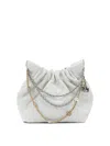 Tory Burch Mini Fleming Soft Distressed Drawstring Bag In White