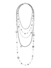 Tory Burch Crystal And Pearl Necklace In Silver