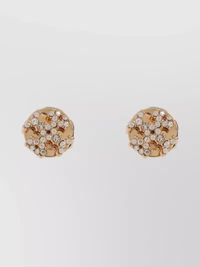 Tory Burch Crystal And Pearl Star Stud Earring Set In Gold