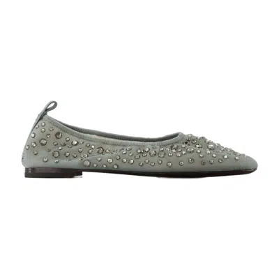 Tory Burch Crystal Ballerinas In Transparent