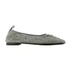 Tory Burch Crystal Ballerinas - Nylon - Blue In Blue