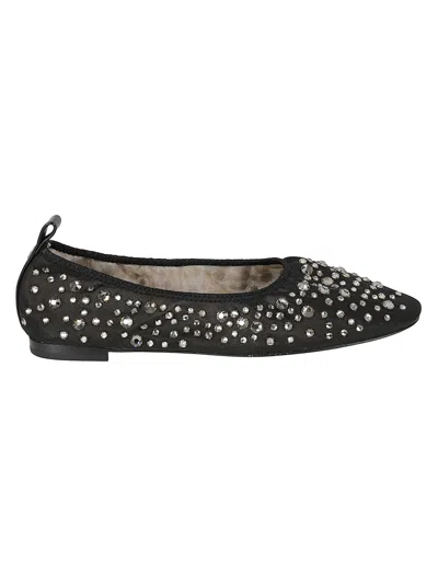 Tory Burch Ballerina With Crystals In Black