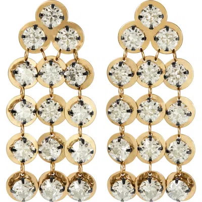 Tory Burch Crystal Chandelier Earrings In Multi