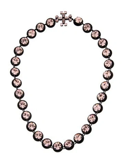 Pre-owned Tory Burch Crystal Collar Necklace, 16.5" In Multi