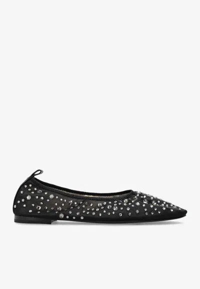 TORY BURCH CRYSTAL EMBELLISHED BALLET FLATS