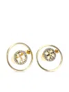 Tory Burch Crystal-embellished Earrings In Gold