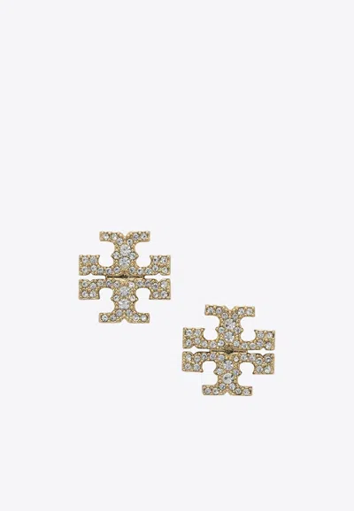 Tory Burch Crystal-embellished Earrings In Gold